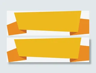 黄色卡通丝带素材图免抠