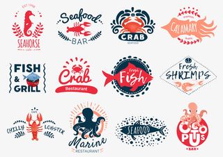 矢量海洋动物图标免抠