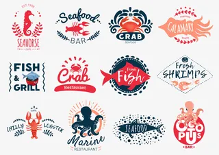 矢量海洋动物图标免抠