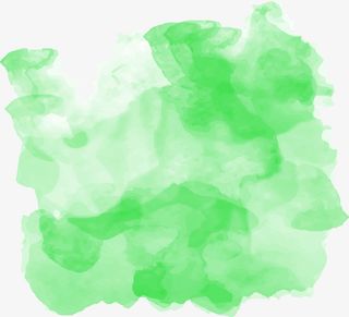 创意绿色墨迹图案免抠