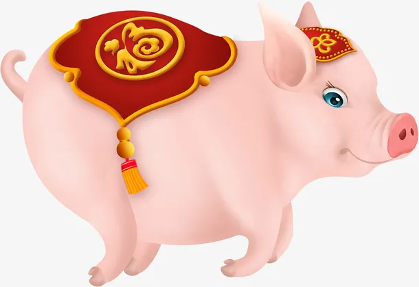 猪年奔跑福到免抠