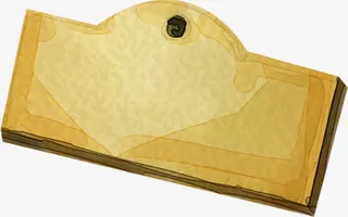 黄色卡通手绘纸张免抠