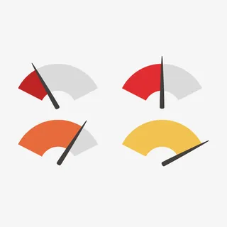 彩色扇形指针免抠