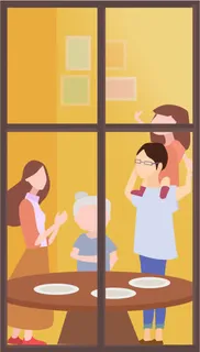 一家人团圆夜免抠