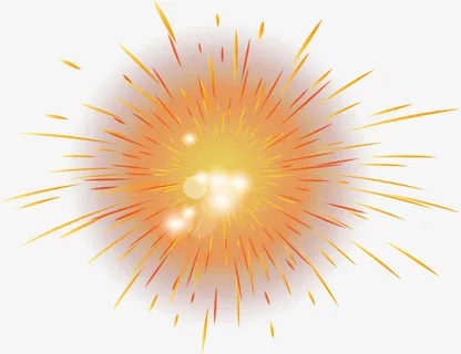 梦幻金色烟花免抠