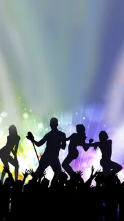 灰色人物剪影舞蹈培训H5背景高清