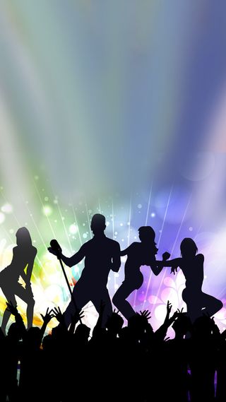 灰色人物剪影舞蹈培训H5背景高清