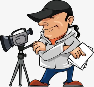 摄像师矢量图免抠