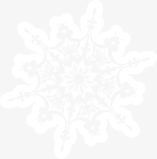 唯美白色雪花免抠