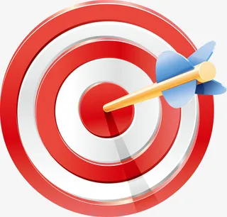 简约红色靶子免抠