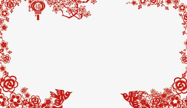 剪纸边框免抠