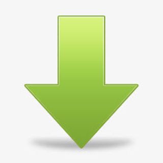 系统CD电脑显示器向下箭头图标免抠