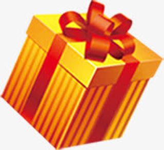 红色蝴蝶结喜庆直线线条礼盒免抠