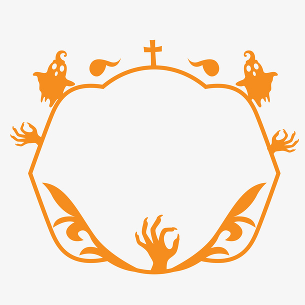 万圣节主题恐怖边框十免抠