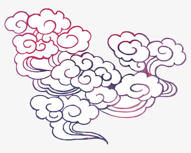 彩色祥云免抠
