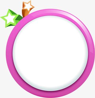 手绘春天紫色花环免抠