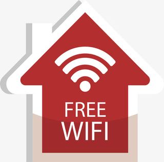 红色房子形状网络贴纸免抠