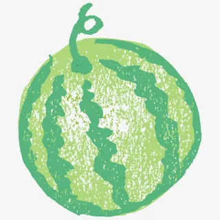 水彩西瓜免抠