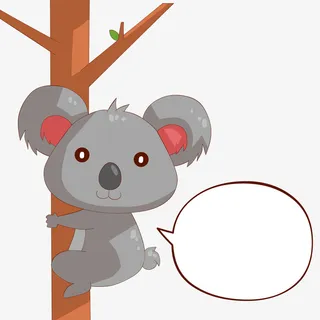 灰色考拉动物矢量图免抠