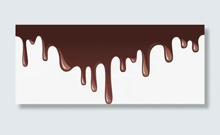 咖啡色巧克力液体免抠