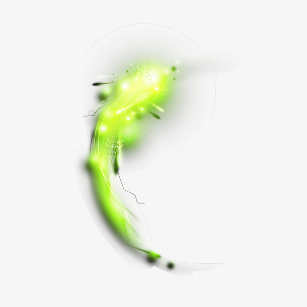 绿色的炫光免抠