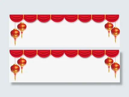红幕布与红灯笼psd分层图免抠