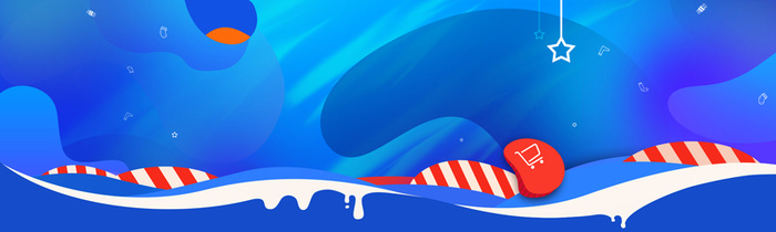 年夜饭聚餐大气几何蓝色背景高清