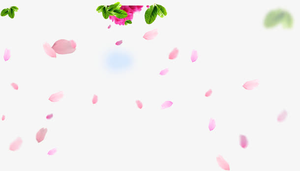 粉色唯美意境漂浮花瓣免抠