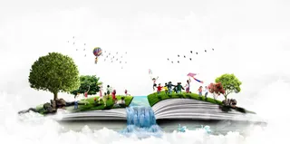 书本上的神奇世界免抠