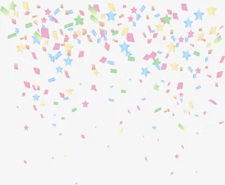 彩色礼花飘落免抠