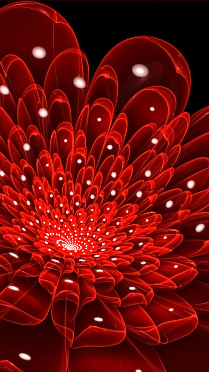红色光效花朵背景图高清