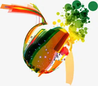 缤纷抽象炫彩动感光线免抠