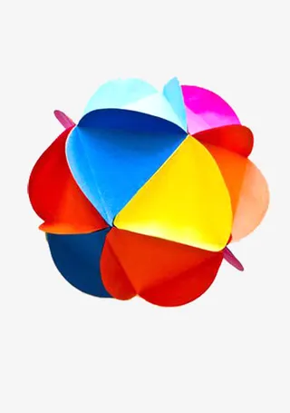 七彩折叠球免抠