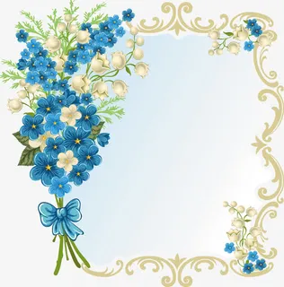 铃兰花欧式花纹背景边框