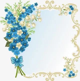 铃兰花欧式花纹背景边框