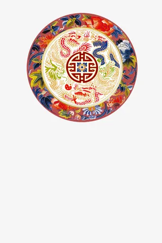 中国风盘子免抠