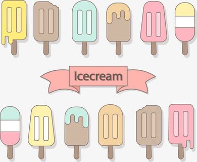卡通雪糕集合免抠