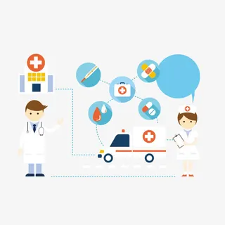 扁平化医疗医药素材免抠