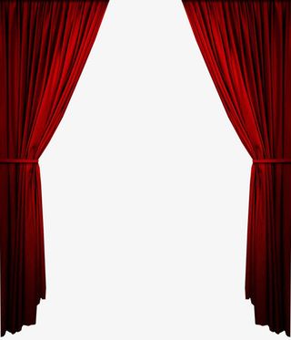 帷幕双向帷幕红色帷幕装饰免抠