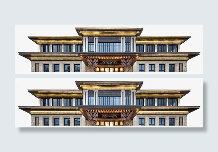 中式屋子元素免抠