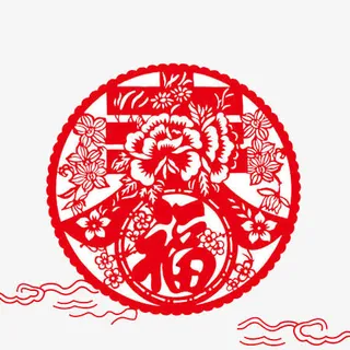 新年剪纸元素免抠