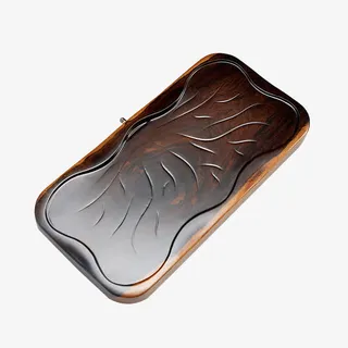 黑檀木整块茶盘免抠