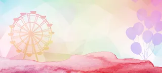 七夕浪漫摩天轮粉色背景高清