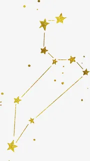 金色星星星座免抠