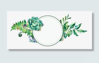 手绘唯美小清新花草边框装饰免抠