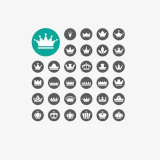 多种皇冠样式排行榜图标免抠