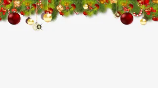 圣诞素材-藤条加小球装饰免抠节日圣诞节元素