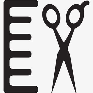 美女头发理发师沙龙剪刀位置固免抠