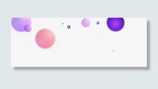 紫色渐变圆球飞舞免抠