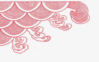 传统祥云水纹底纹免抠
